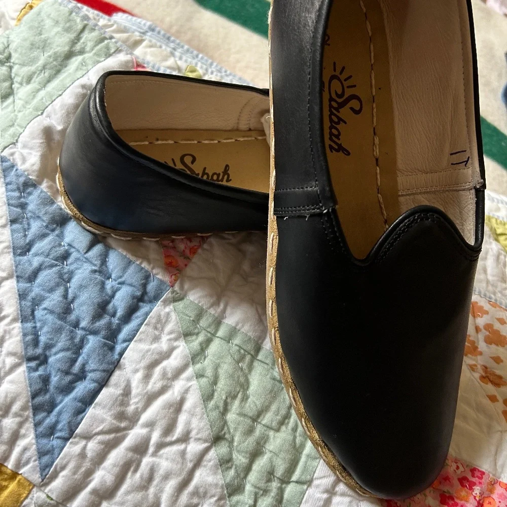 Sabah Black Leather Shoes 42 Mens (US 10/10.5) NEW!! - Picture 5 of 11